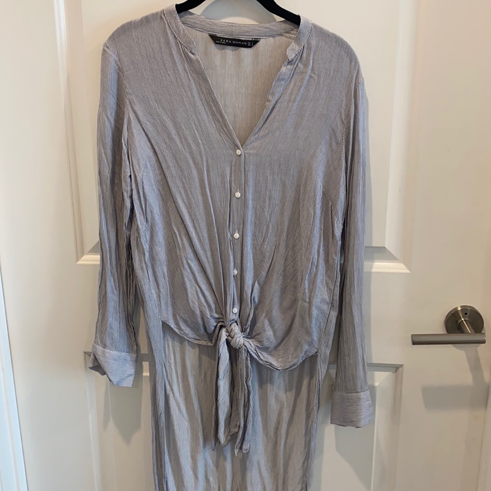 Zara Tie Front Blouse